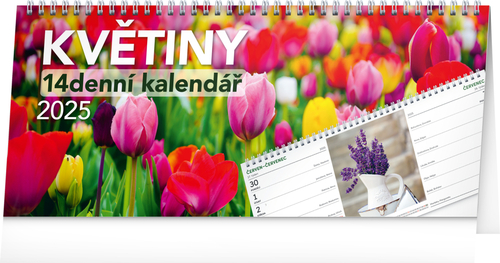 Květiny 2025 14denní – stolní kalendář