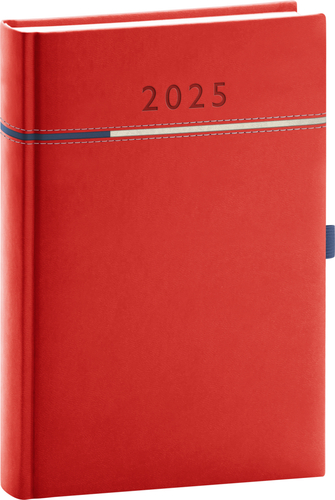Denní diář Tomy 2025 červeno-modrý