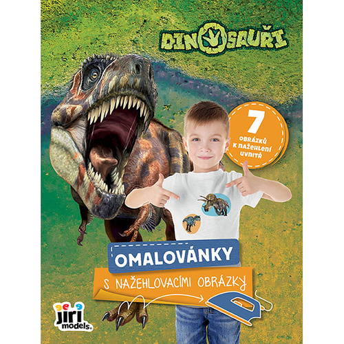 Omalovánky s nažehlovacími obrázky Dinosauři