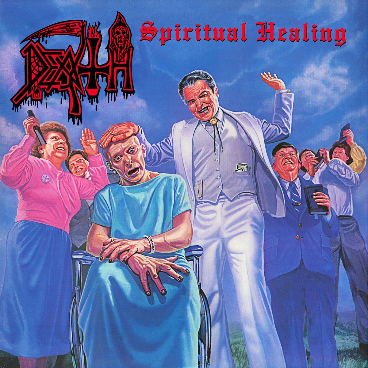 Death: Spiritual Healin Ltd. (Red, Cyan & Black Splatter) LP