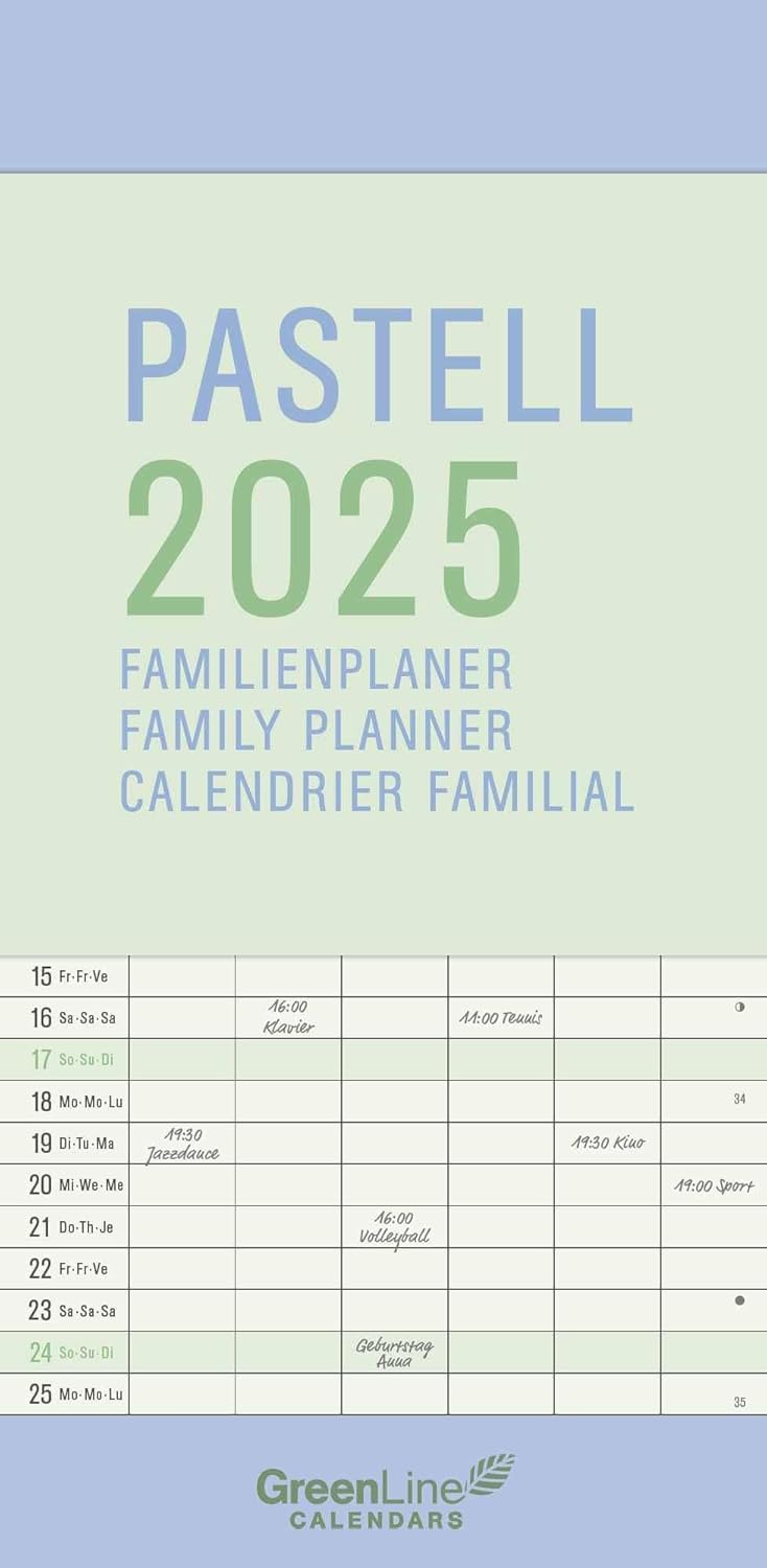 2025 Pastel Family Planner