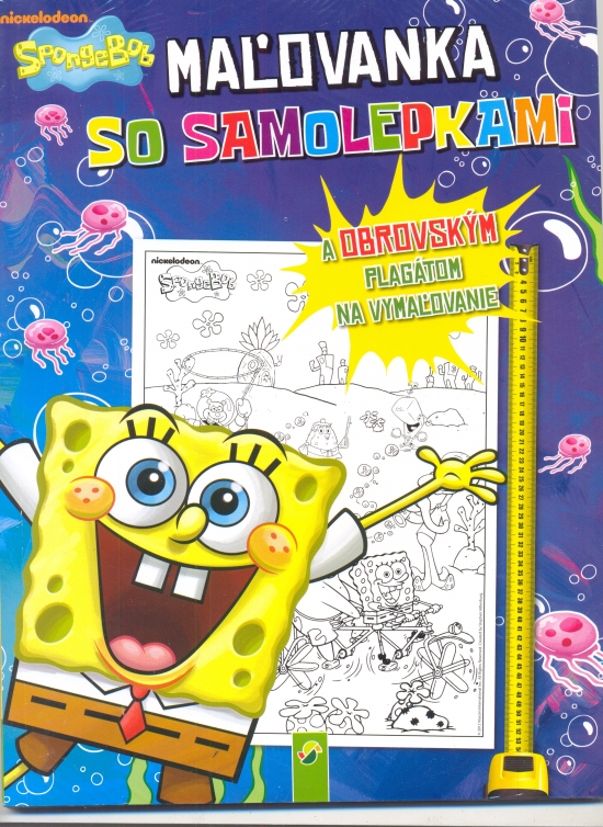 SpongeBob - Maľovanka so samolepkami a obrovským plagátom