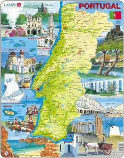 Larsen Puzzle - Portugalsko - zemepisná mapa : K71