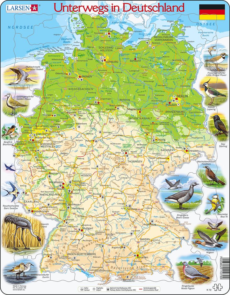 Larsen Puzzle - Unterwegs in Deutschland : K72