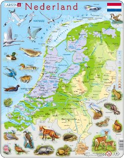 Larsen Puzzle - Holandsko - zemepisná mapa : K79
