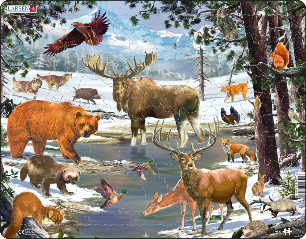 Larsen Puzzle - Zvieratá Sibír : FH32