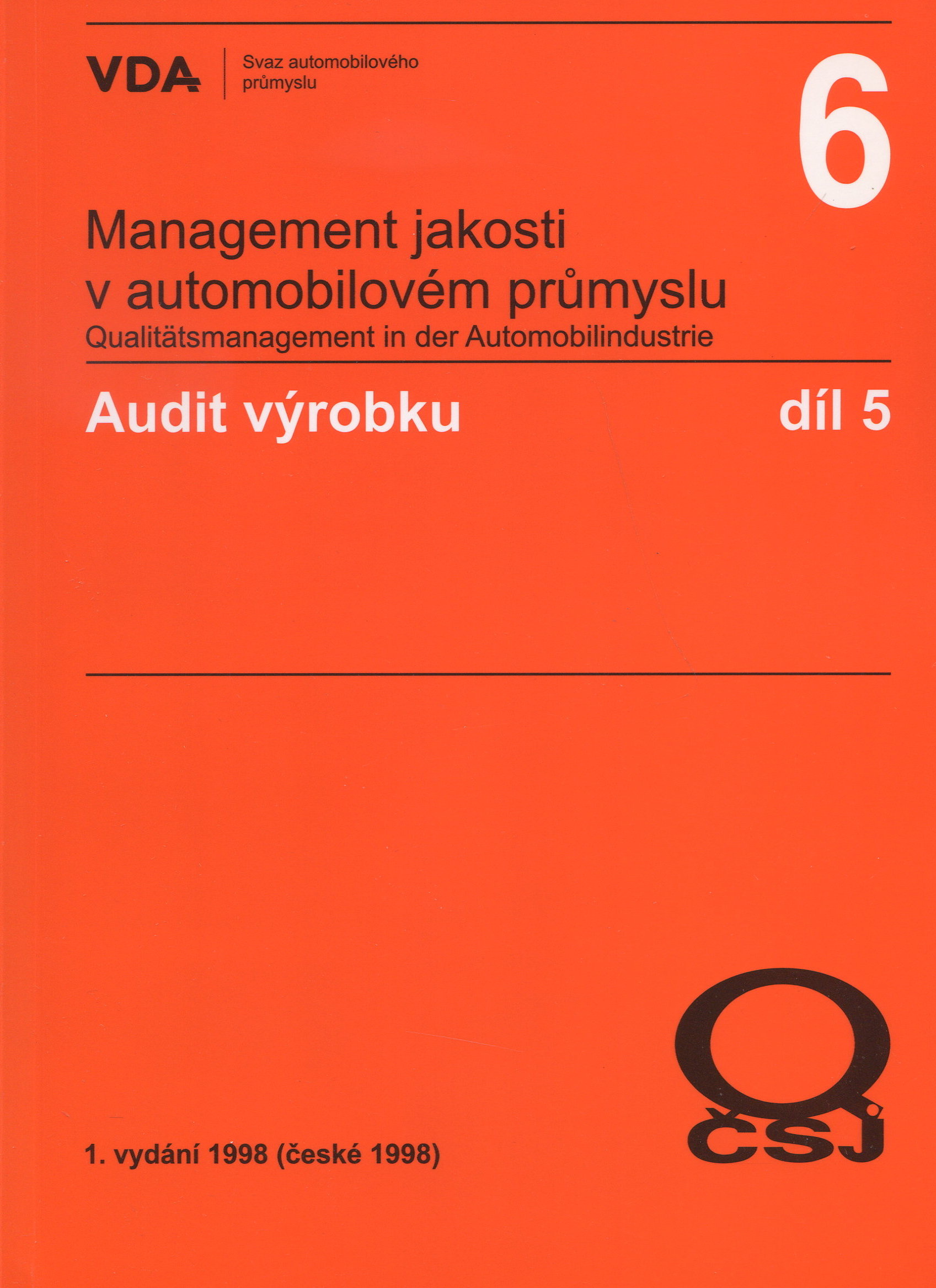 Management jakosti v automobilovém průmyslu VDA 6.5