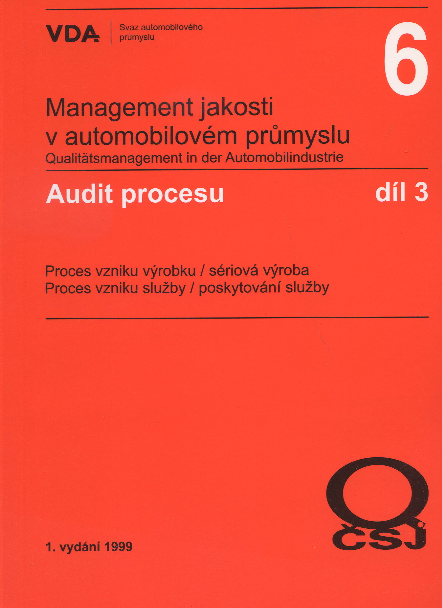 Management jakosti v automobilovém průmyslu VDA 6.3