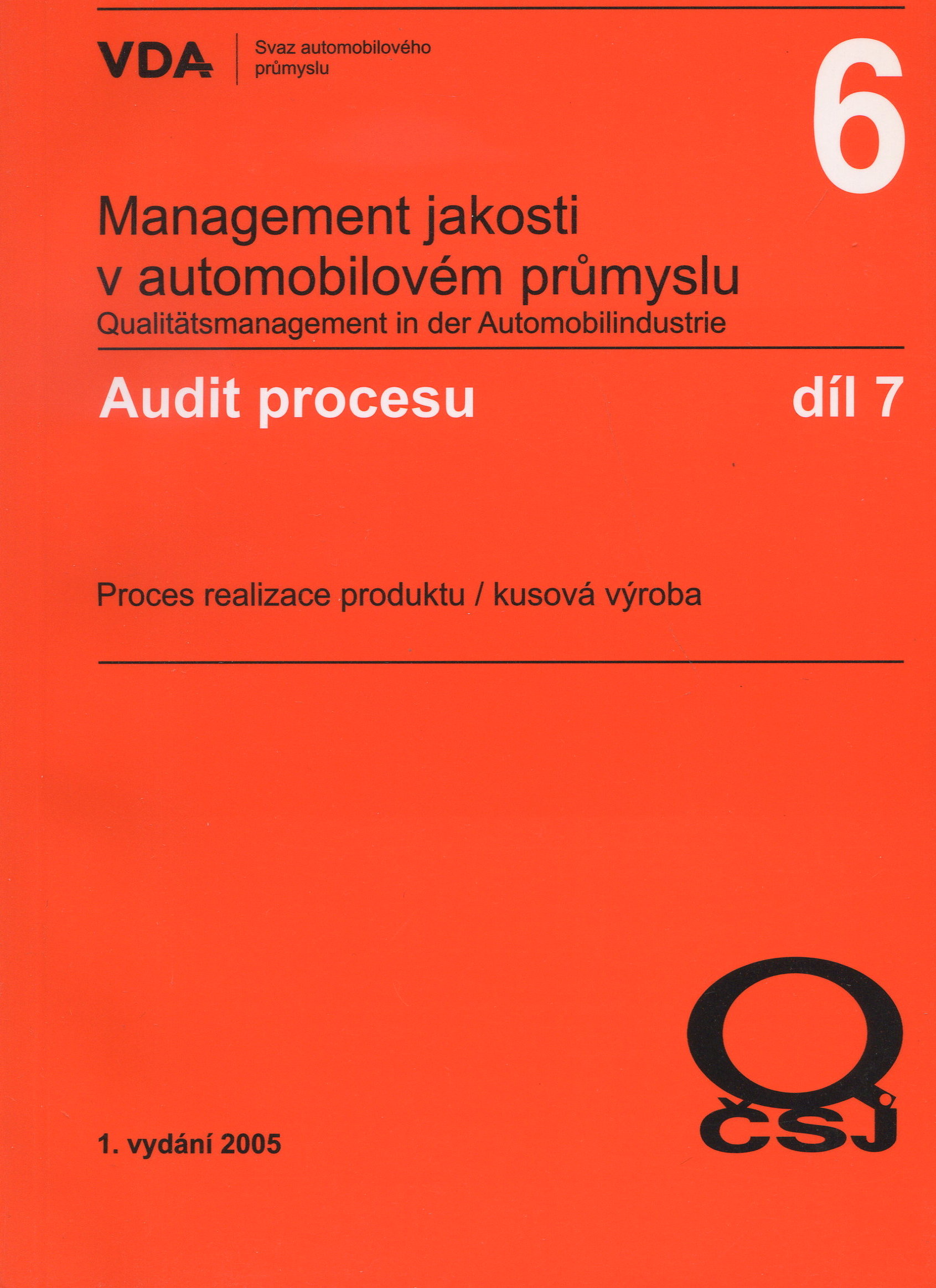 Management jakosti v automobilovém průmyslu VDA 6.7