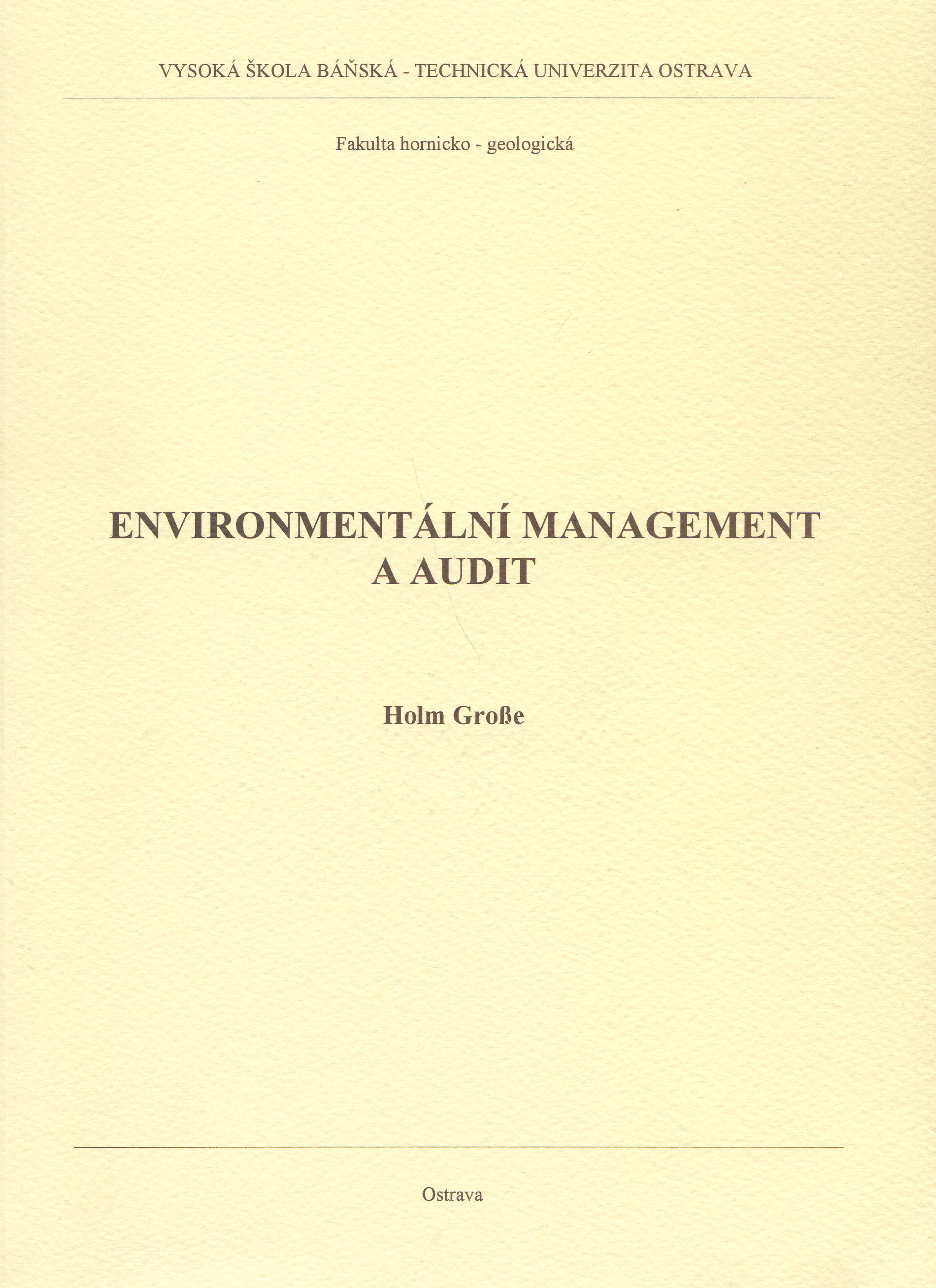 Environmentální management a audit