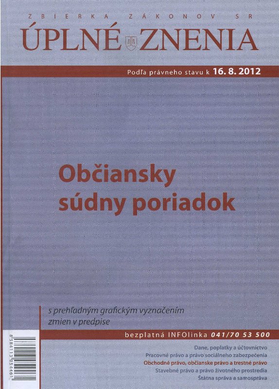 UZZ 49/2011 Občiansky súdny poriadok