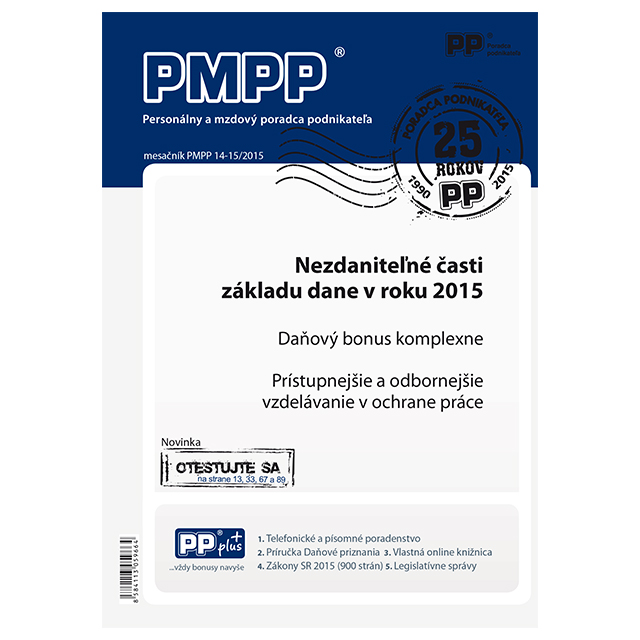 PMPP 14-15/2015 Nezdaniteľné časti základu dane v roku 2015
