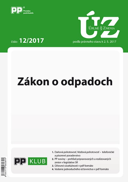UZZ 12/2017 Zákon o odpadoch