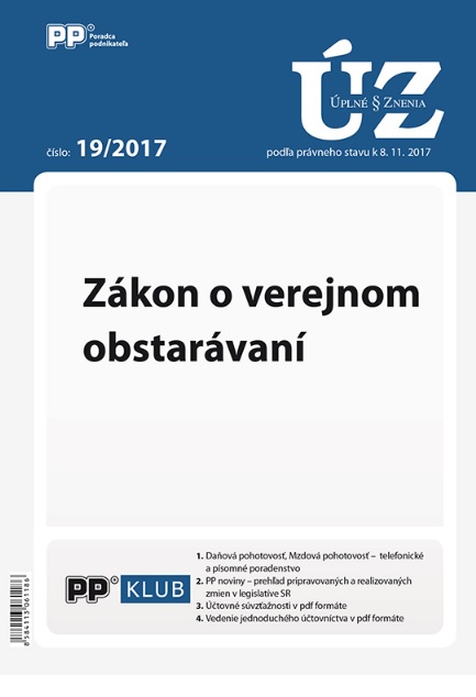 UZZ 19/2017 Zákon o verejnom obstarávaní