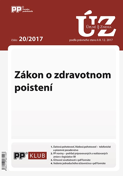 UZZ 20/2017 Zákon o zdravotnom poistení