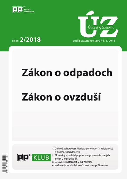 UZZ 2/2018 Zákon o odpadoch, Zákon o ovzduší
