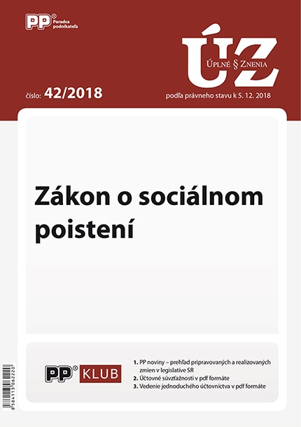 UZZ 42/2018 Zákon o sociálnom poistení