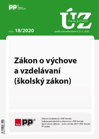 UZZ 18/2020 Zákon o výchove a vzdelávaní  (školský zákon)