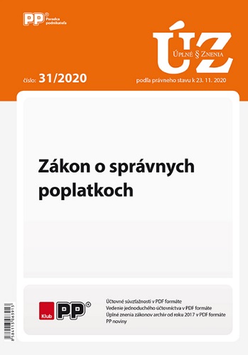 UZZ 31/2020 Zákon o správnych poplatkoch