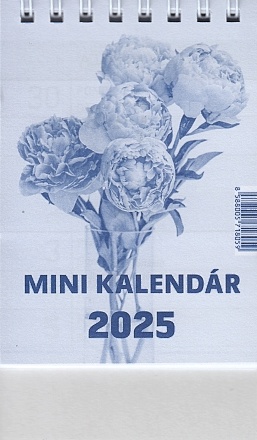 Mini kalendár 2025 (stolový) / GW - modrý