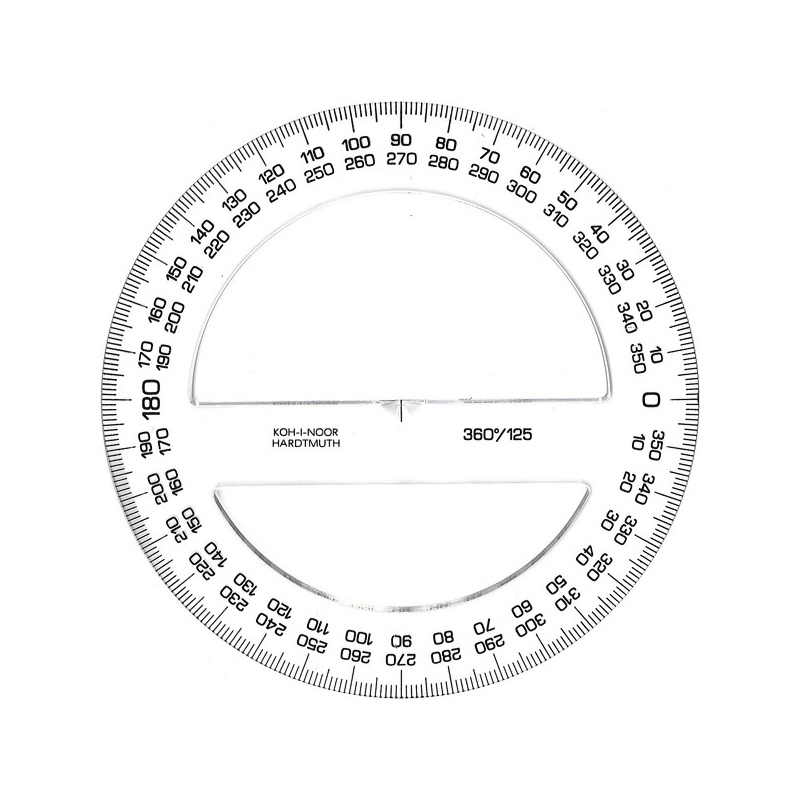 KOH-I-NOOR Úhloměr 360/125 transparentní