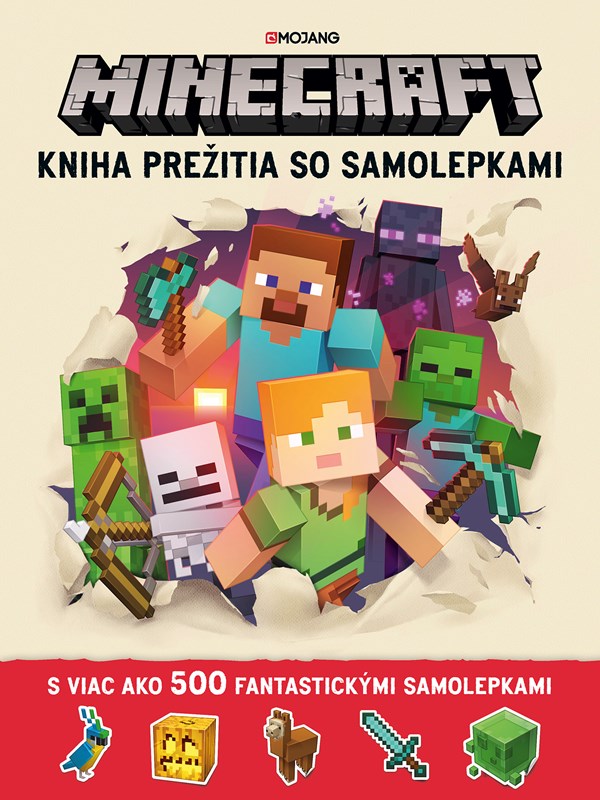 Minecraft Kniha prežitia so samolepkami