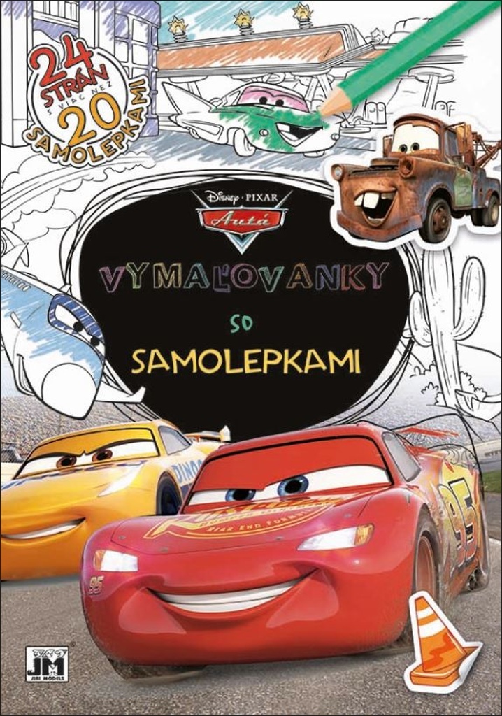 Vymaľovanky so samolepkami Autá