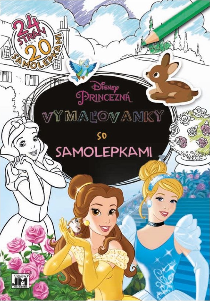 Vymaľovanky so samolepkami Princezná