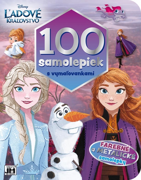 100 samolepiek s vymaľovankami/ Ľadové kráľovstvo