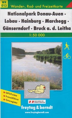 Nationalpark Donau-Auen, Lobau, Hainburg, Marchegg, Gänserdorf, Bruck a.d.Leitha - WK013 - 1:50 000