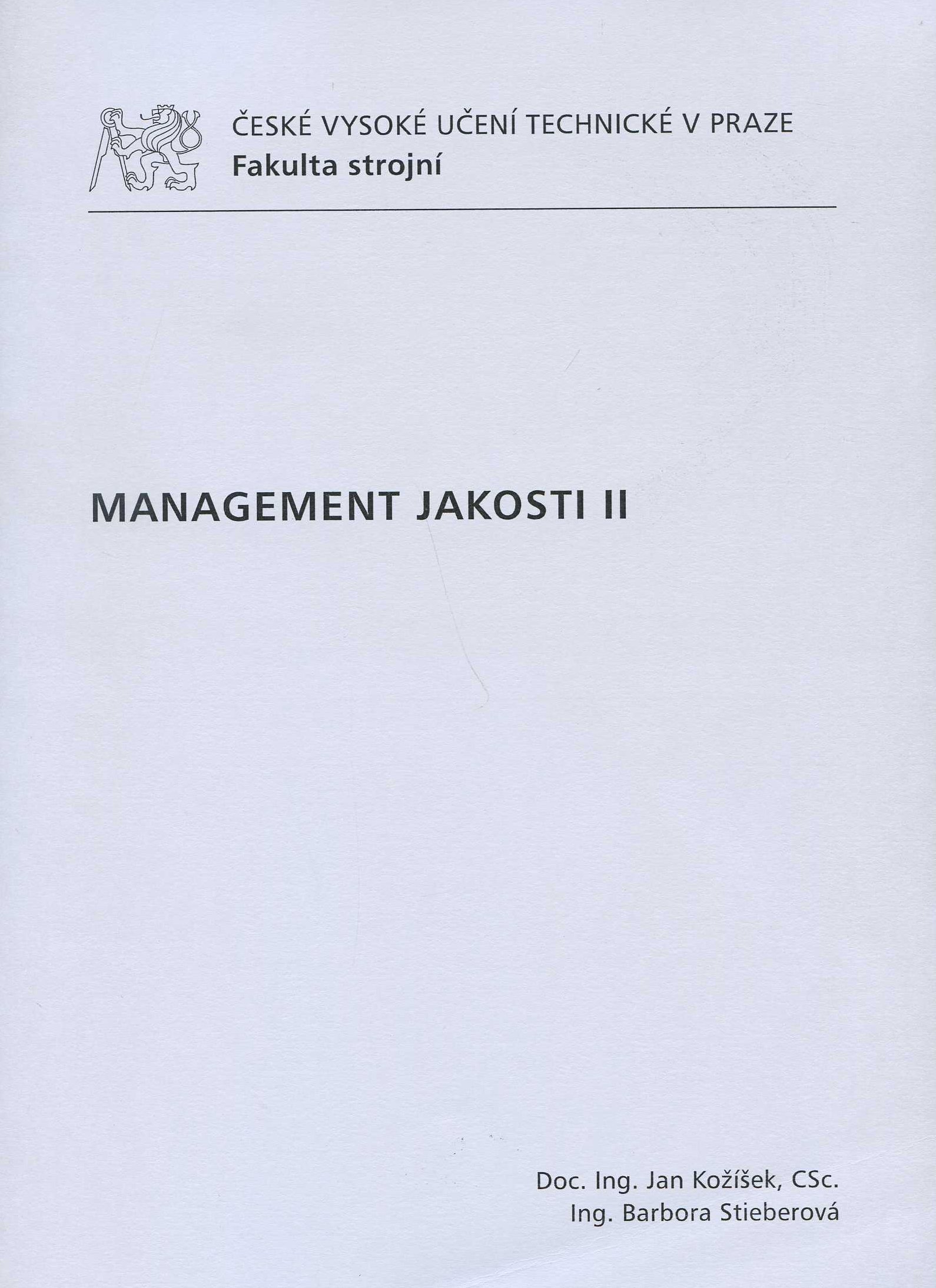 Management jakosti II