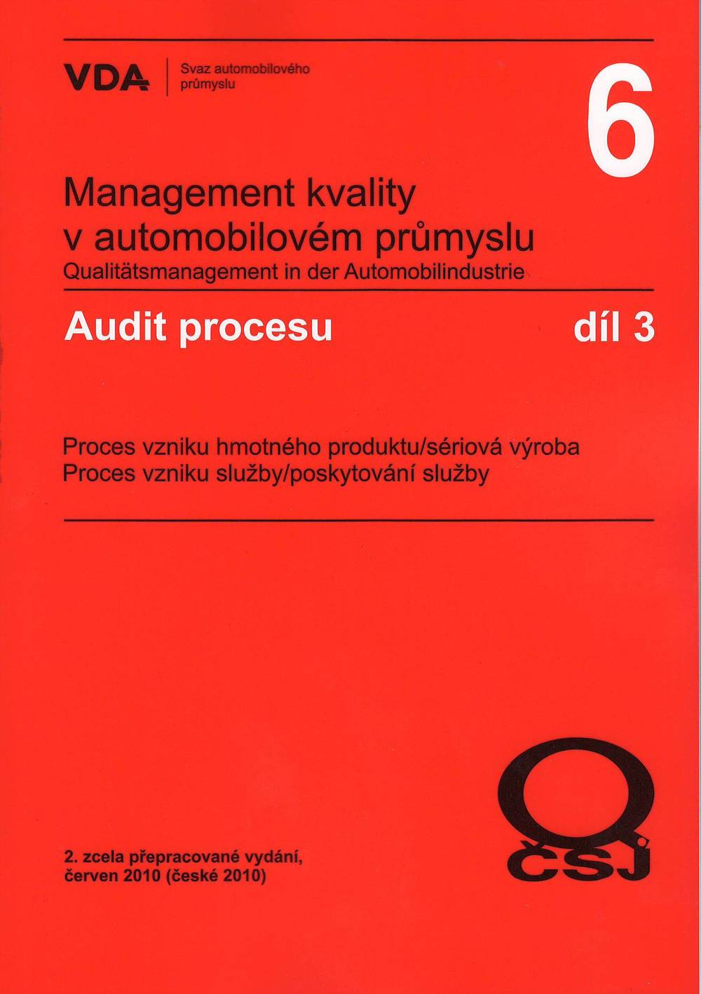 Management kvality v automobilovém průmyslu VDA 6.3