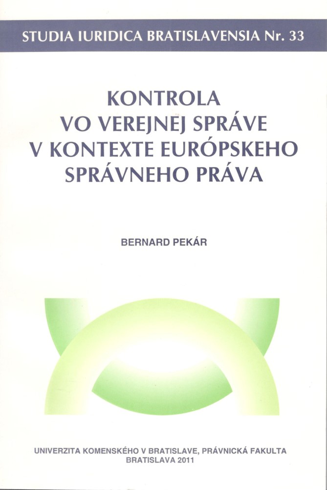 Kontrola vo verejnej správe v kontexte európskeho správneho práva