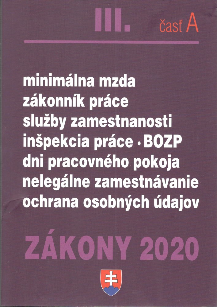 Zákony 2020 III. časť A