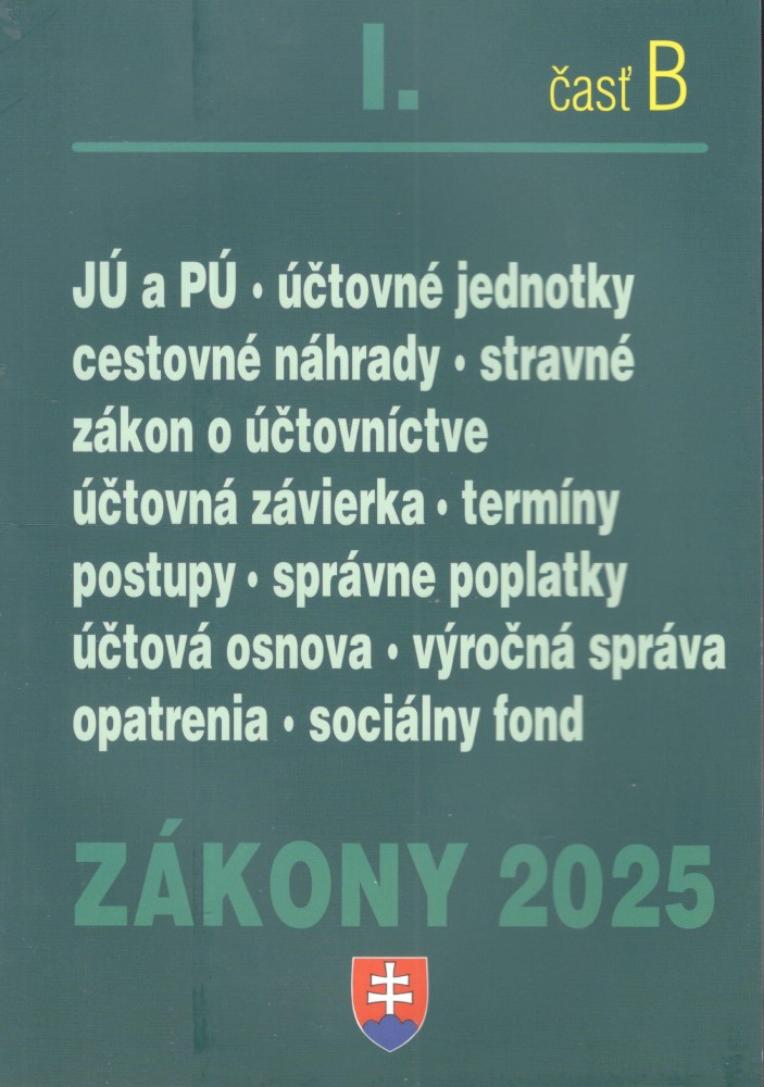 Zákony I. B / 2025 - Účtovné zákony