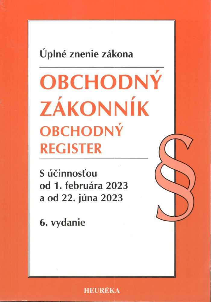 Obchodný zákonník, Obchodný register. Úzz, 6. vyd. 2/2022