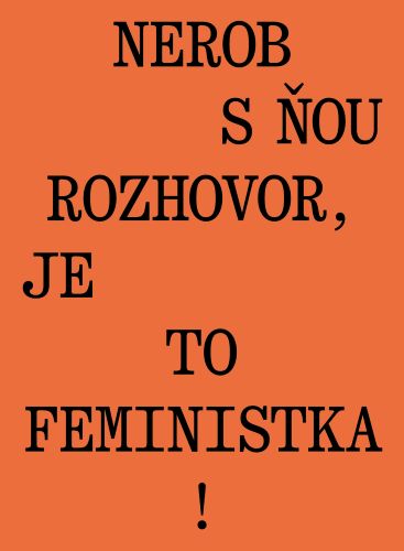 Nerob s ňou rozhovor, je to feministka!