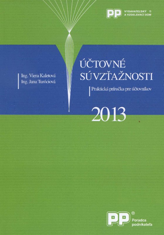 Účtovné súvzťažnosti 2013