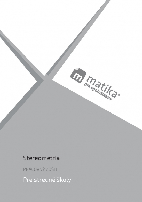 Matika pre spolužiakov: Stereometria (pracovný zošit)